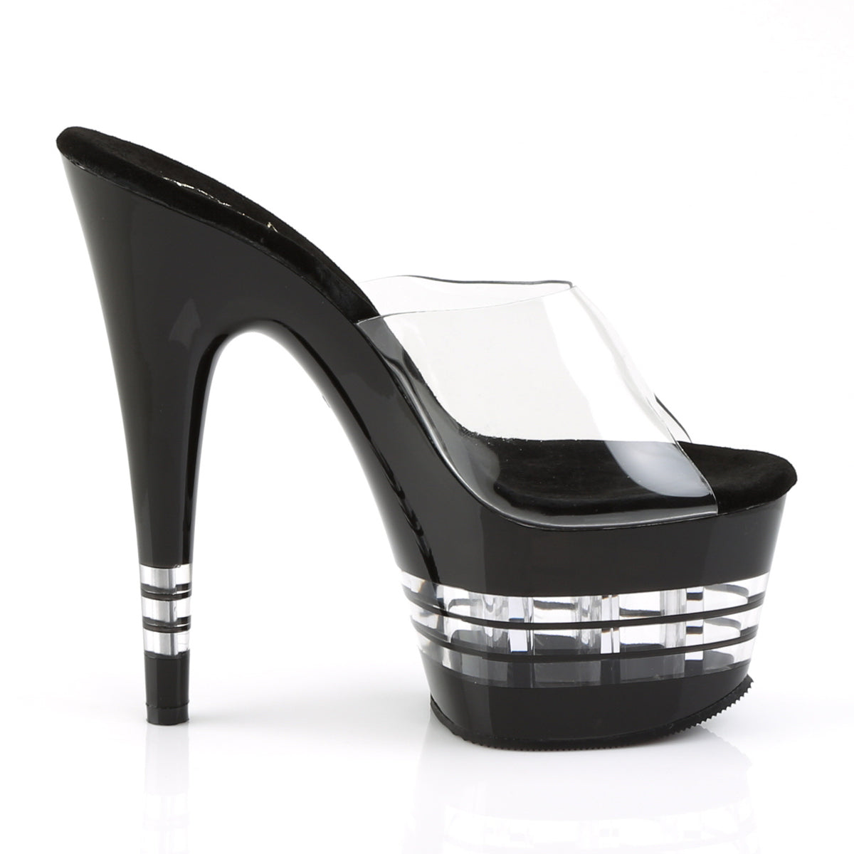 Pleaser Sandales pour femmes ADORE-701ln CLR / BLK