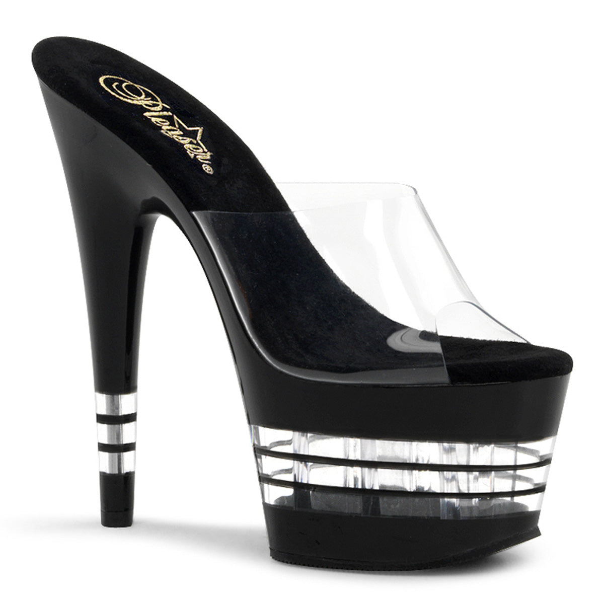 Pleaser Sandales pour femmes ADORE-701ln CLR / BLK