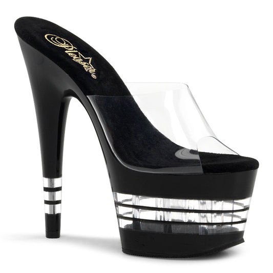 Pleaser Sandales pour femmes ADORE-701ln CLR / BLK