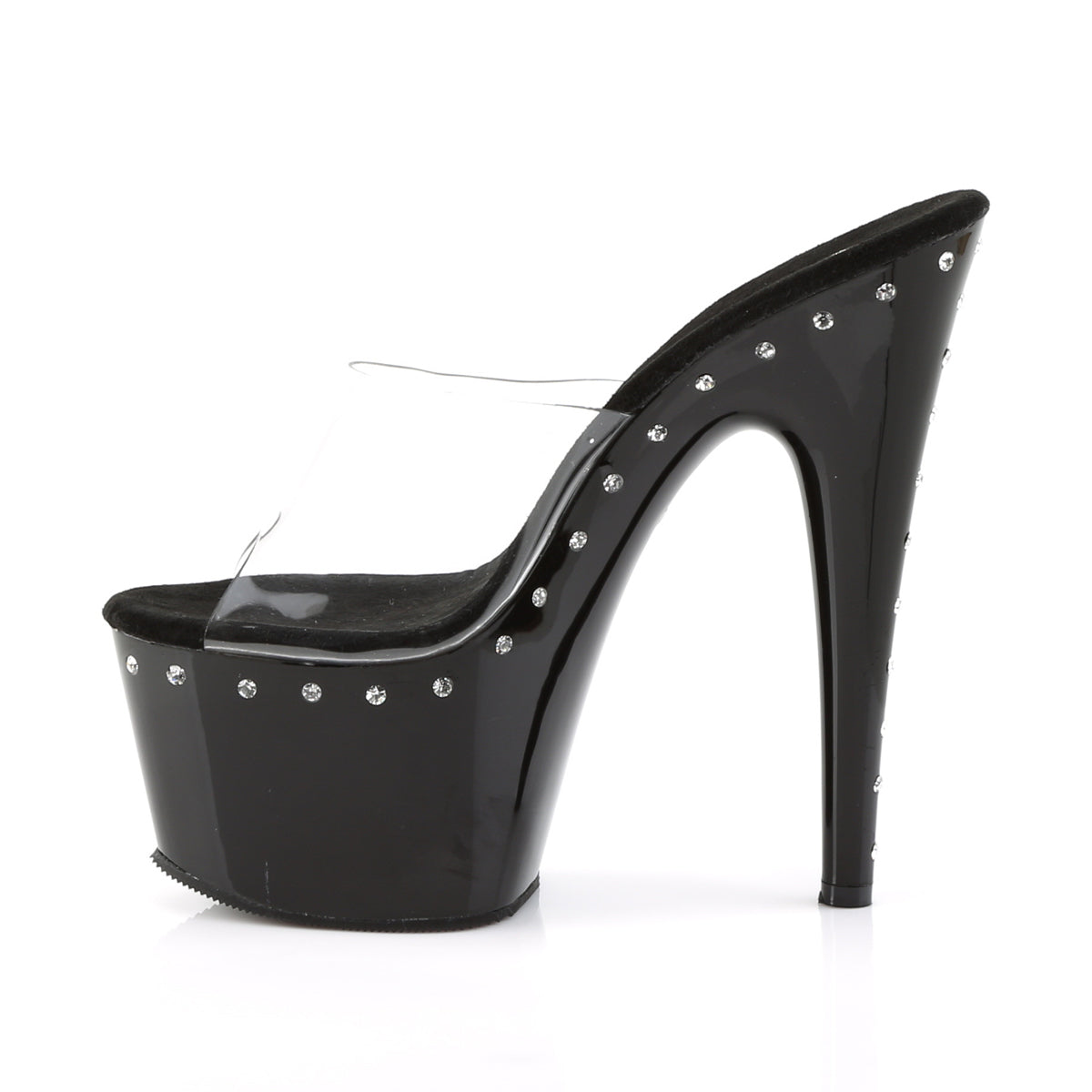 Pleaser Sandales pour femmes ADORE-701Ls CLR / BLK