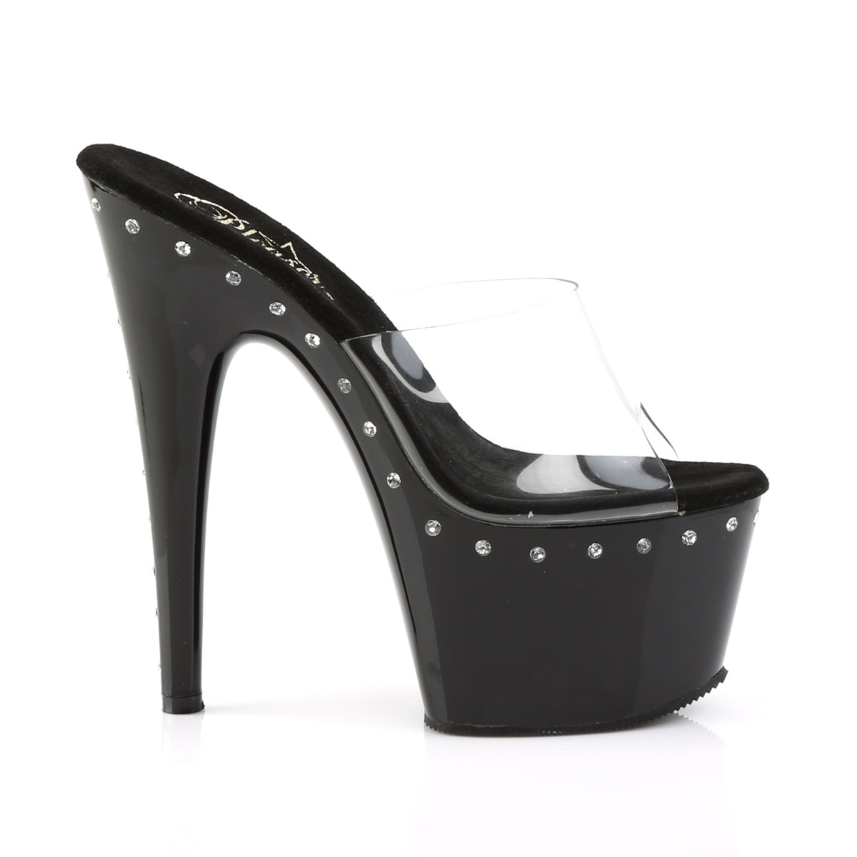 Pleaser Sandales pour femmes ADORE-701Ls CLR / BLK