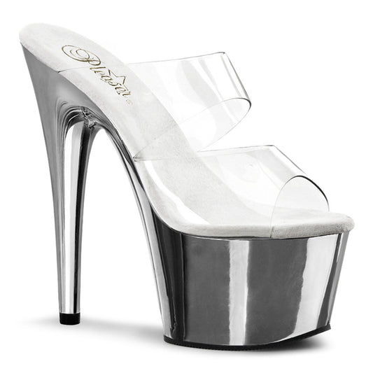 Pleaser Sandales pour femmes ADORE-702 CLR / SLV Chrome