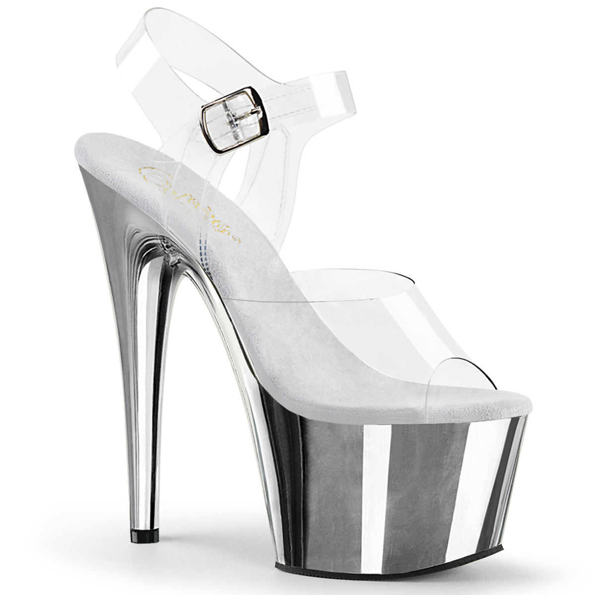 Pleaser ADORE-708 Clr-Matching/Slv Chrome