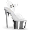 Pleaser ADORE-708 Clr-Matching/Slv Chrome
