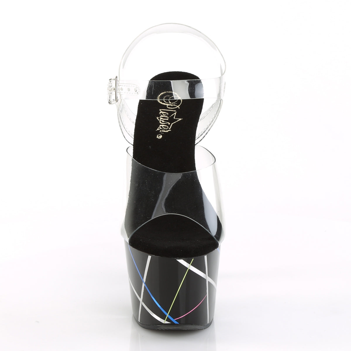 Pleaser Sandales pour femmes ADORE-708BMC CLR / BLK