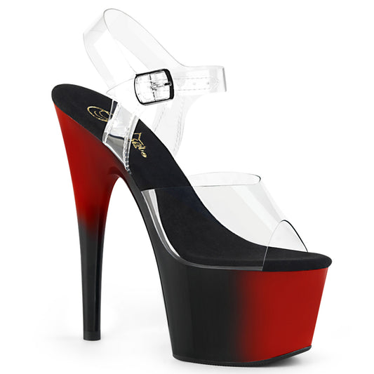 Pleaser Sandales pour femmes ADORE-708br CLR / RED-BLK