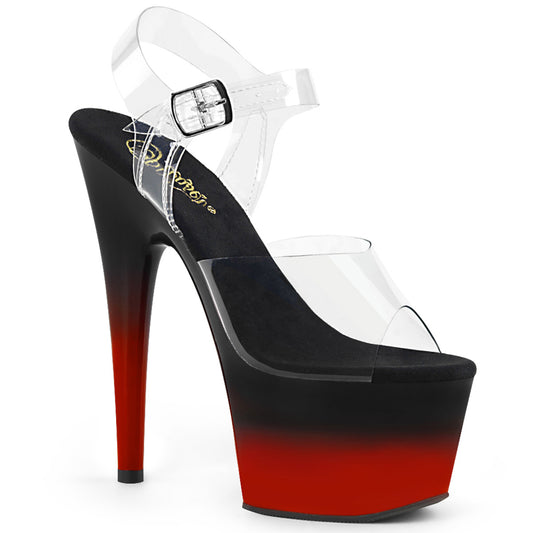 Pleaser Sandales pour femmes ADORE-708br-h CLR / BLK-ROUGE