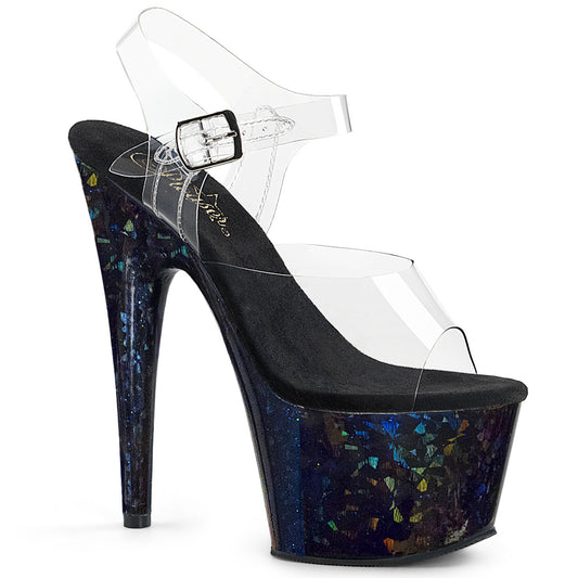 Pleaser Sandales pour femmes ADORE-708hsp CLR / Hologramme bleu de minuit