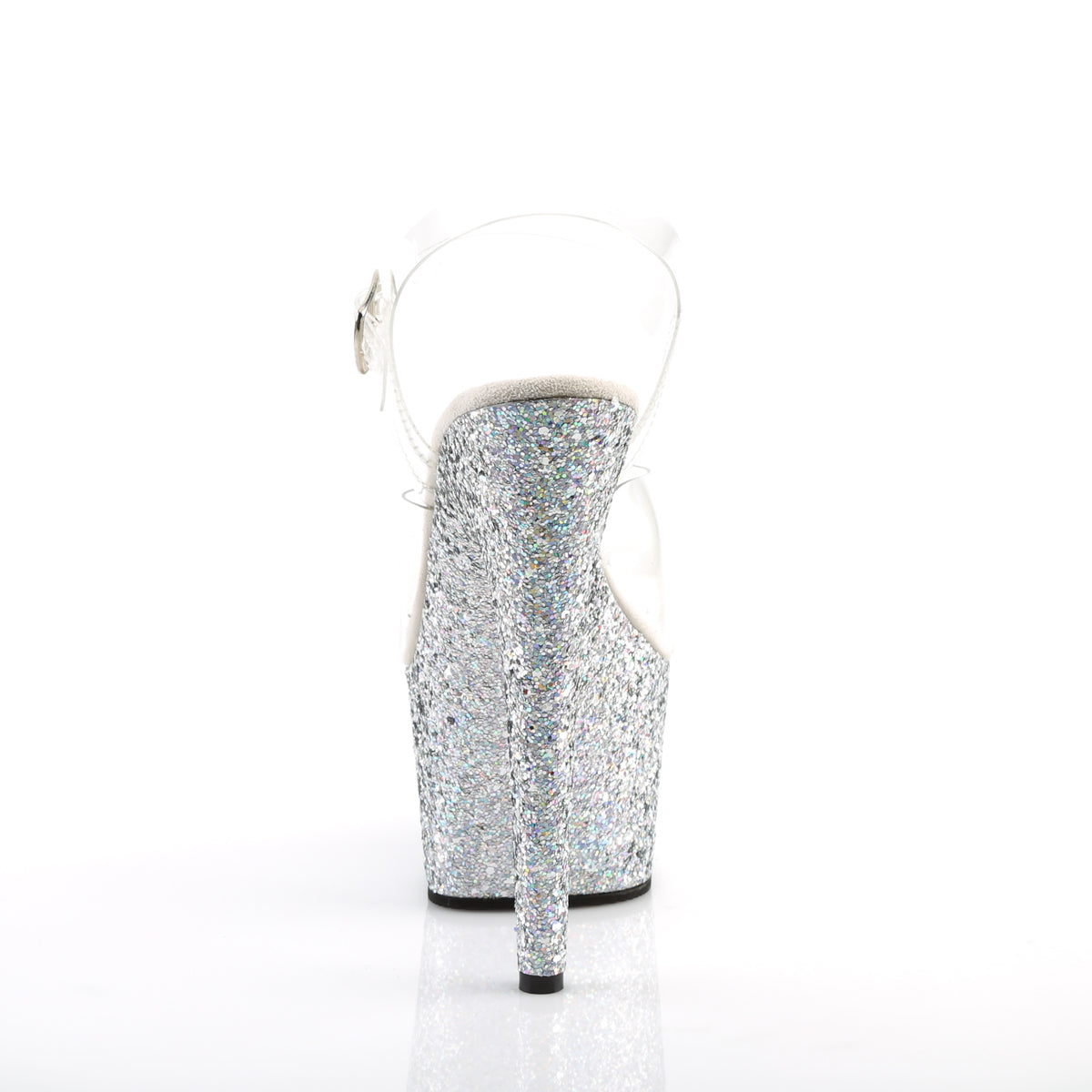 Pleaser Sandales pour femmes ADORE-708LG CLR / SLV Multi Glitter