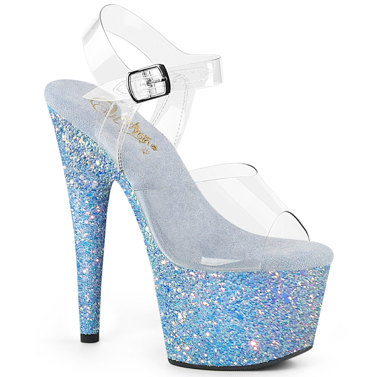 Pleaser ADORE-708LG CLR / B. Paillette bleue