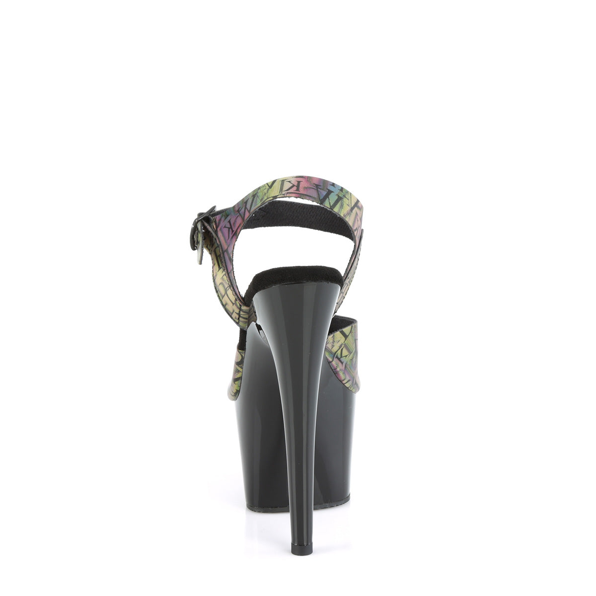 Pleaser Sandals ADORE-708N-LTP Green-Purple TPU/Blk