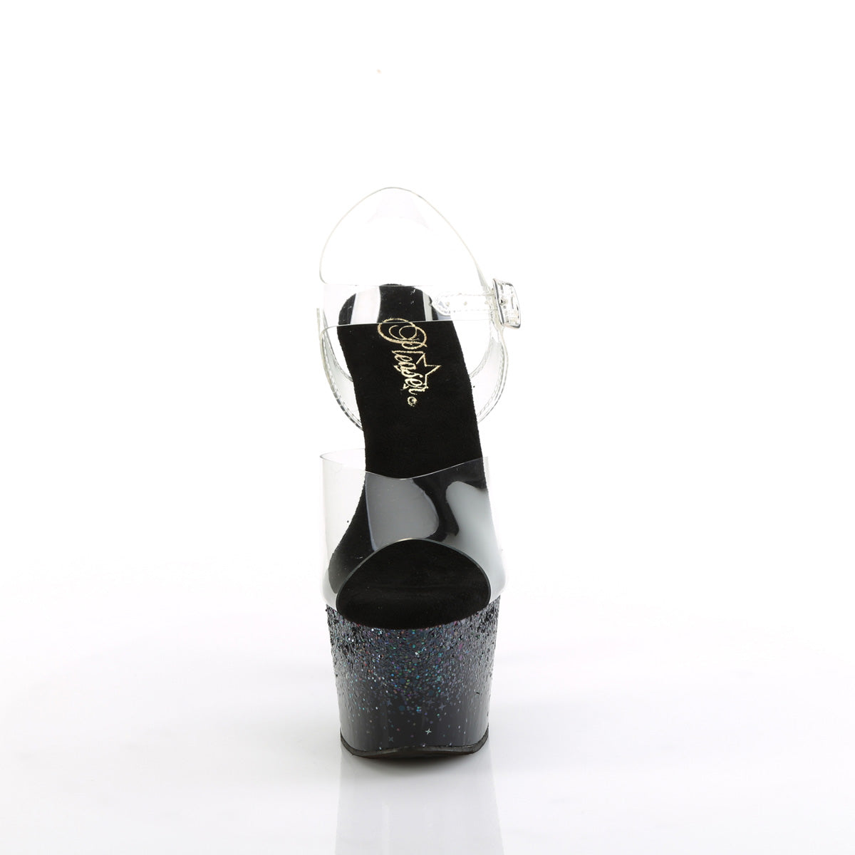 Pleaser ADORE-708SS Clr/Blk Multi Glitter