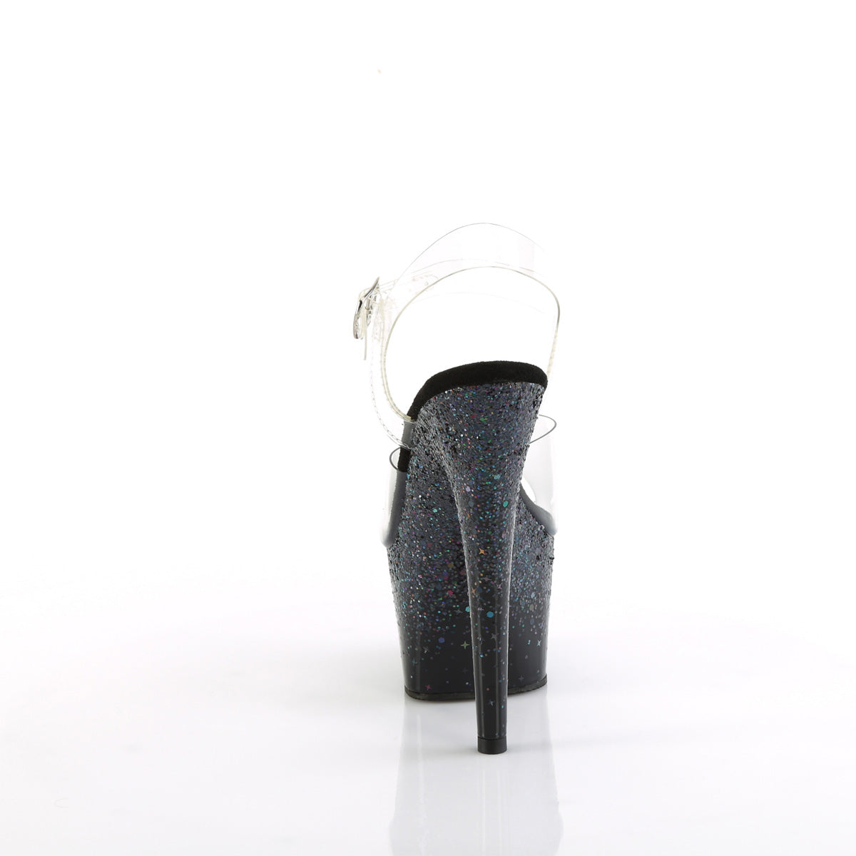 Pleaser ADORE-708SS Clr/Blk Multi Glitter