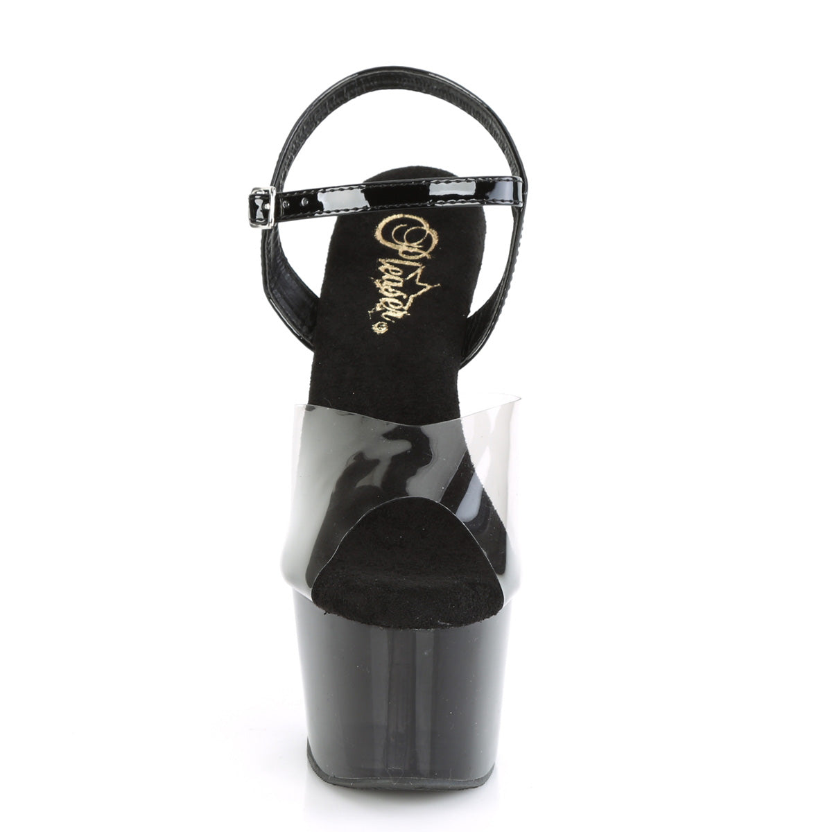 Pleaser Sandales pour femmes ADORE-708T-1 fumée-blk / blk-clr ombre