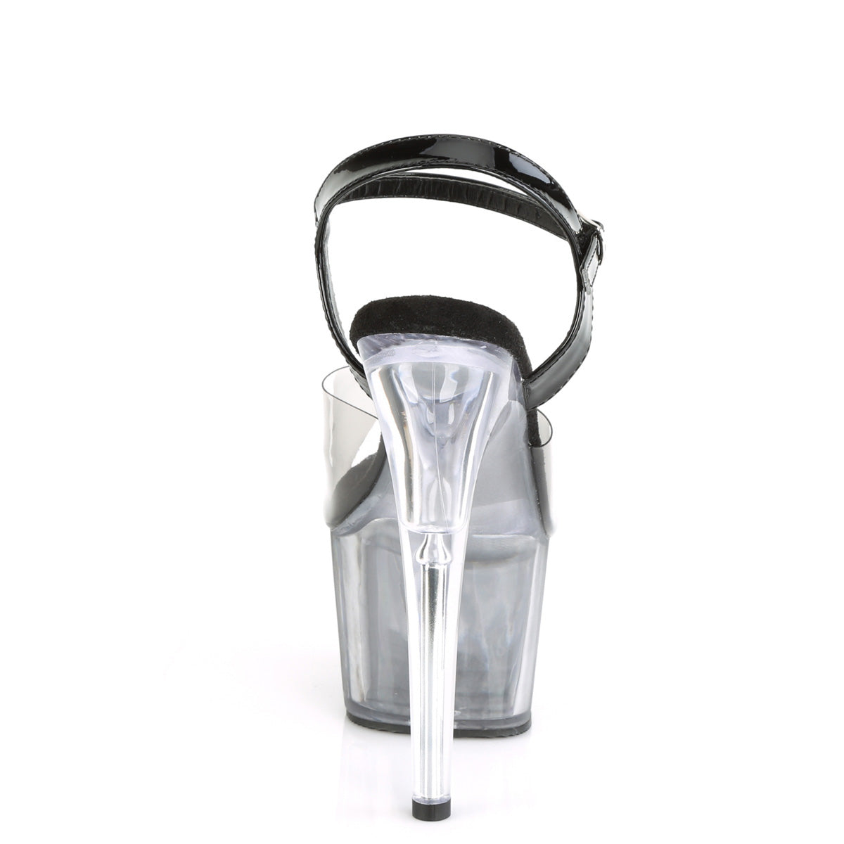 Pleaser Sandales pour femmes ADORE-708T-1 fumée-blk / blk-clr ombre