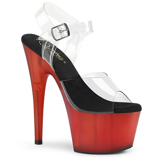 Pleaser Sandales pour femmes ADORE-708t clr / rouge dépoli