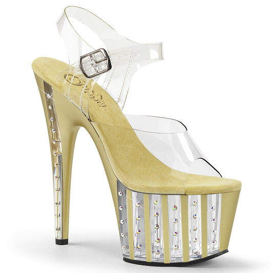 Pleaser Sandales pour femmes ADORE-708VLRS CLR / Gold