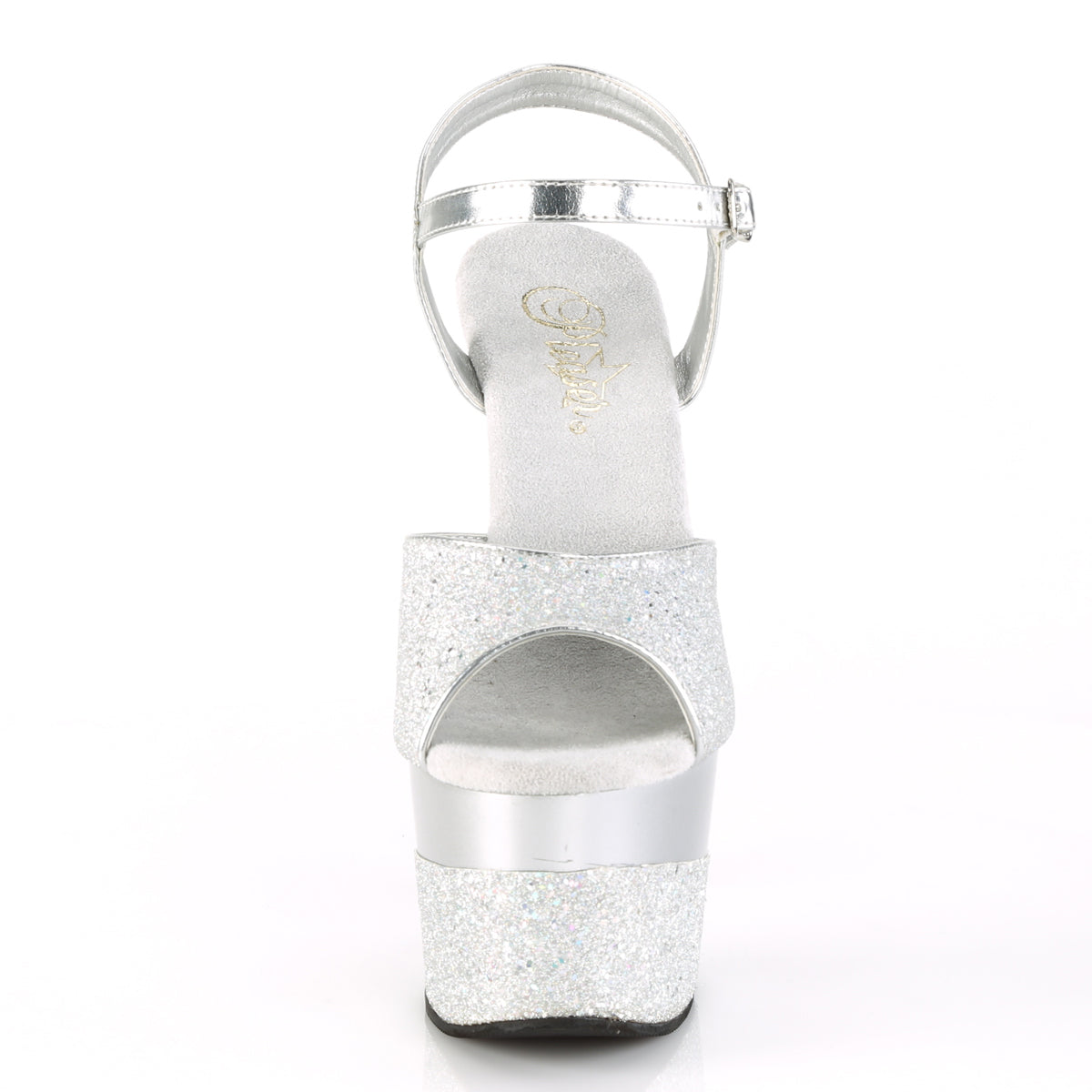 Pleaser Sandales pour femmes ADORE-709-2G SLV Multi Glitter / SLV Multi Glitter