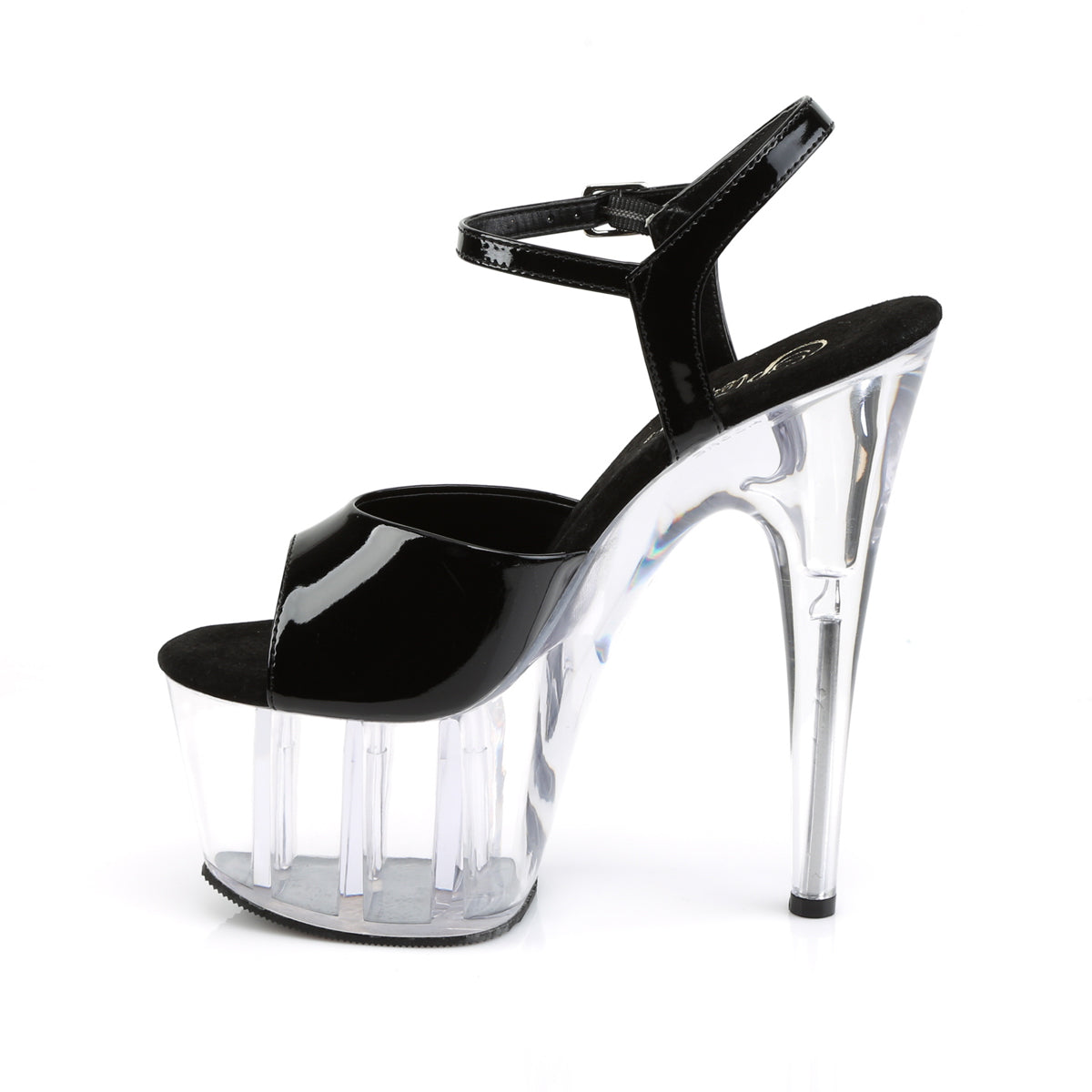 Pleaser Sandales pour femmes ADORE-709 BLK PAT / CLR