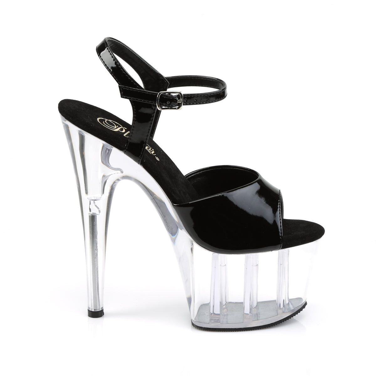 Pleaser Sandales pour femmes ADORE-709 BLK PAT / CLR