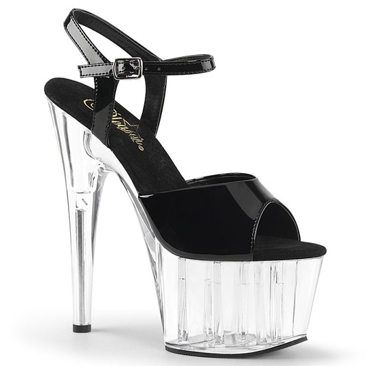 Pleaser Sandales pour femmes ADORE-709 BLK PAT / CLR