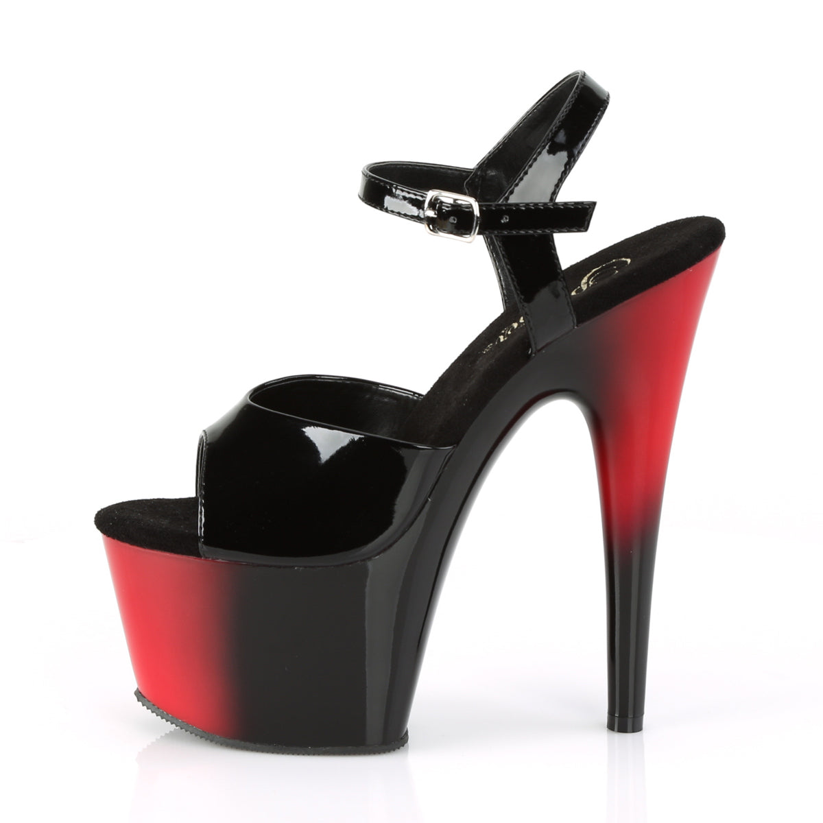 Pleaser Sandales pour femmes ADORE-709BR BLK PAT / RED-BLK