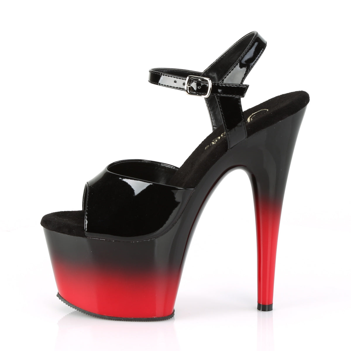 Pleaser Sandales pour femmes ADORE-709br-h BLK PAT / BLK-RED