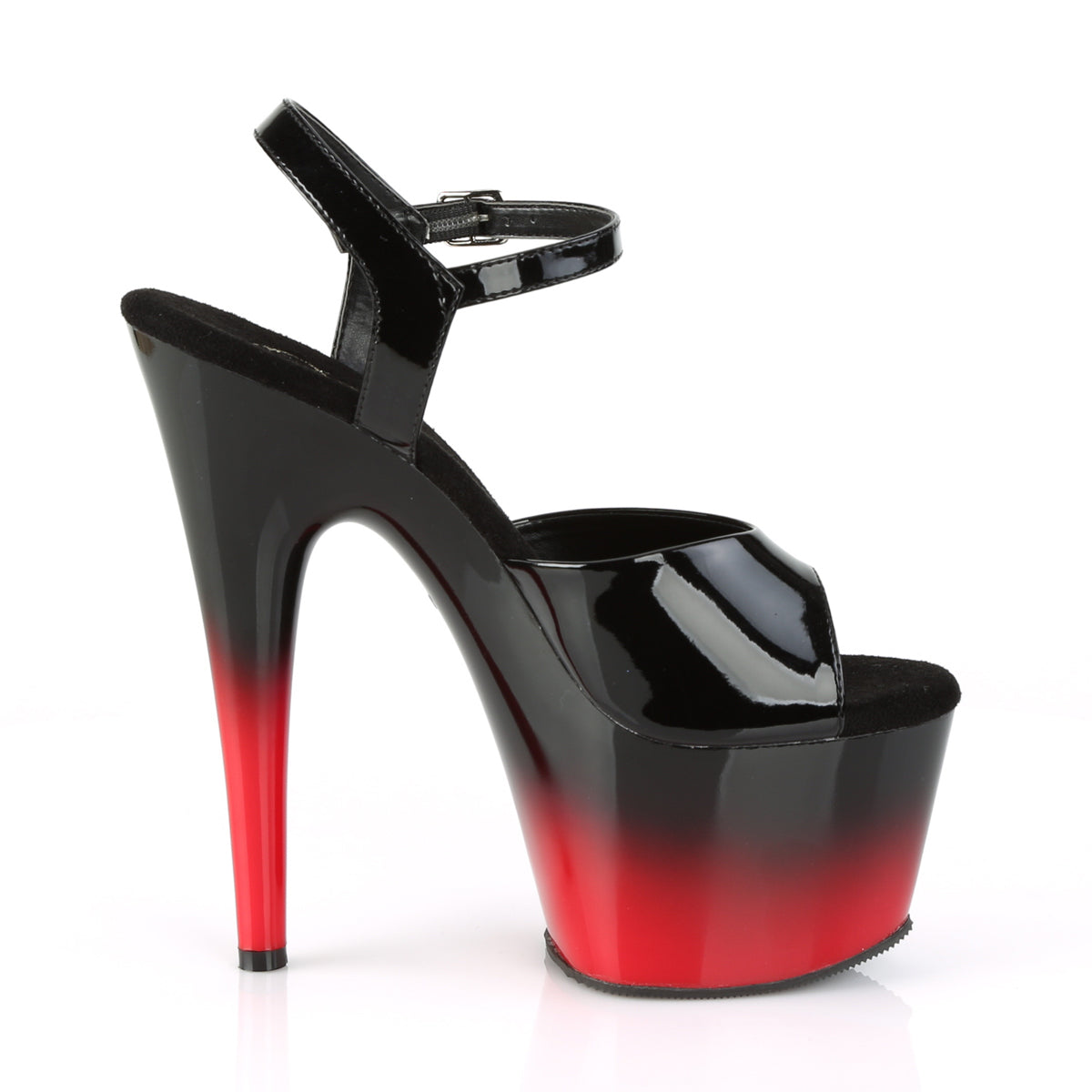 Pleaser Sandales pour femmes ADORE-709br-h BLK PAT / BLK-RED