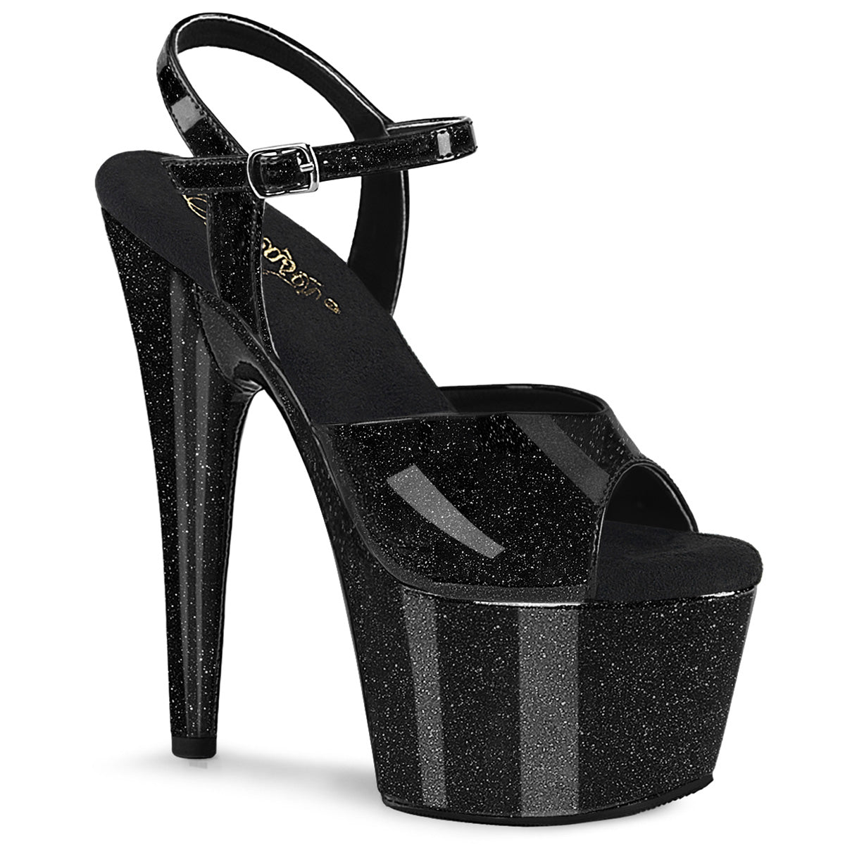 Pleaser ADORE-709GP Blk Glitter Pat/M