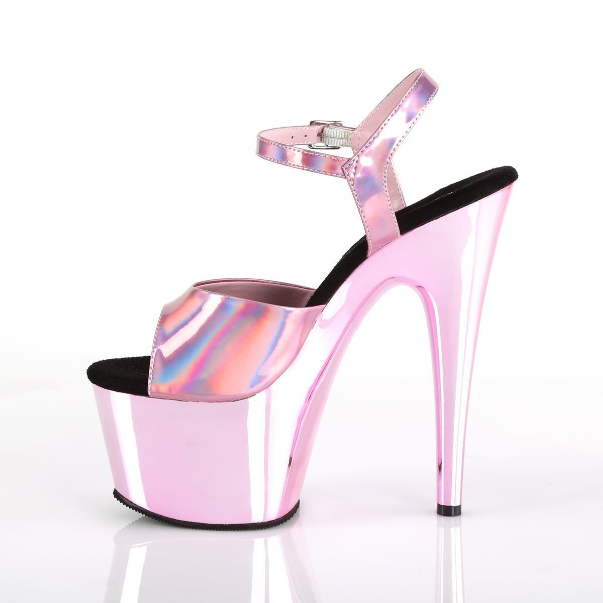 Pleaser Sandales pour femmes ADORE-709hgch B. Hologramme rose / b. Chrome rose