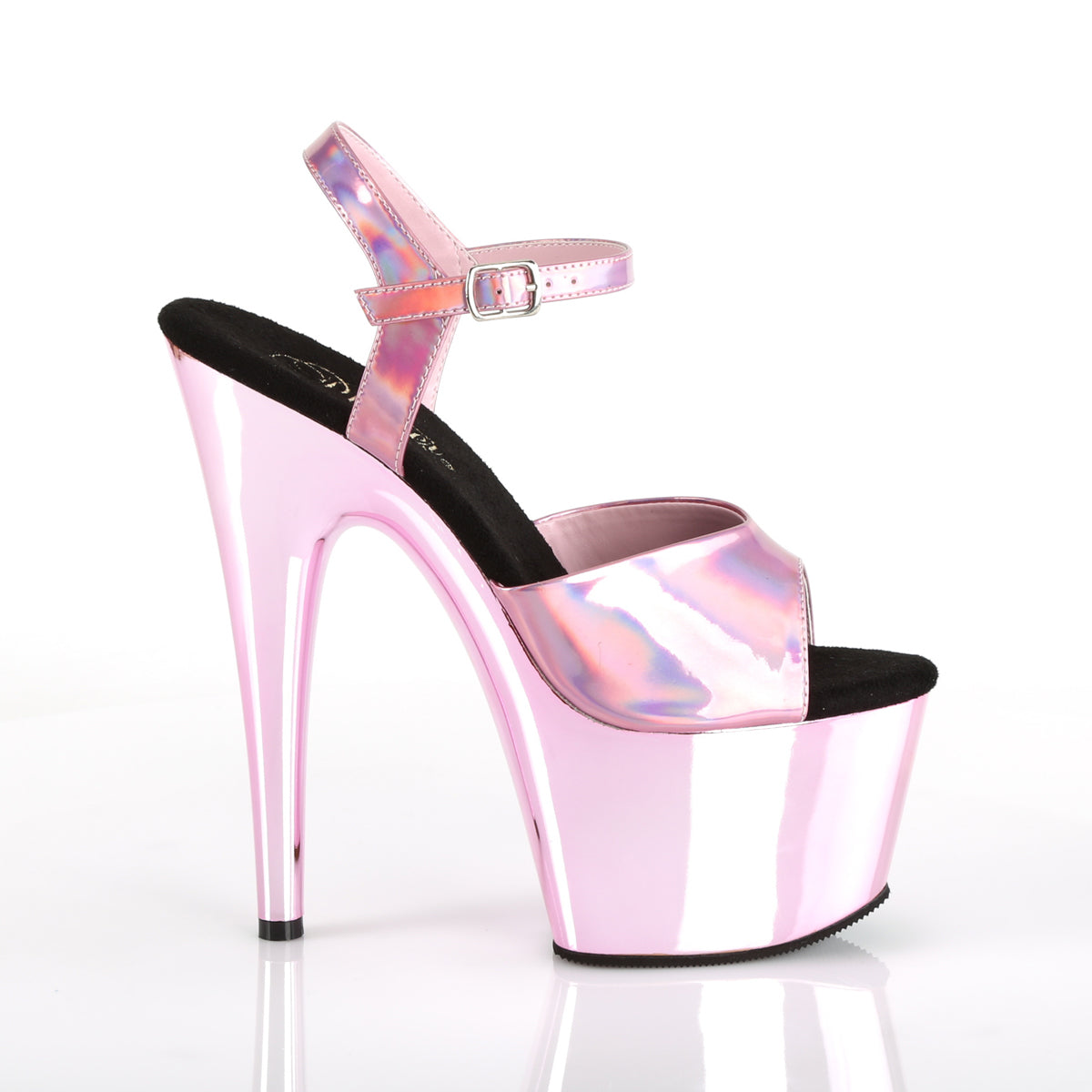 Pleaser Sandales pour femmes ADORE-709hgch B. Hologramme rose / b. Chrome rose