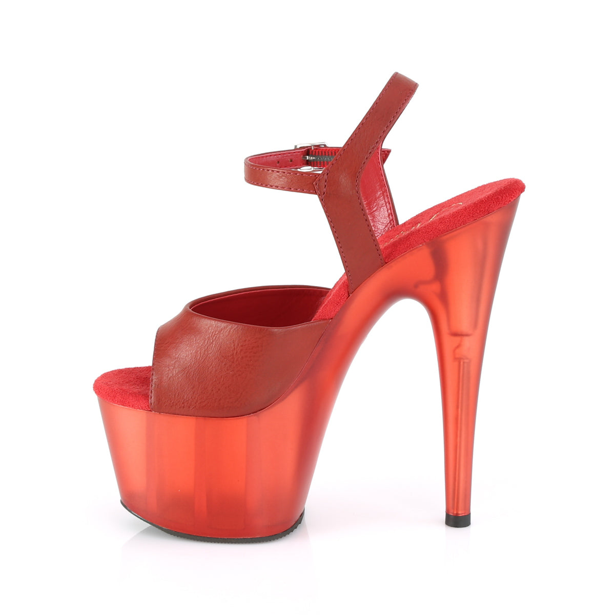 Pleaser Sandales pour femmes ADORE-709t en similicuir rouge / rouge givré