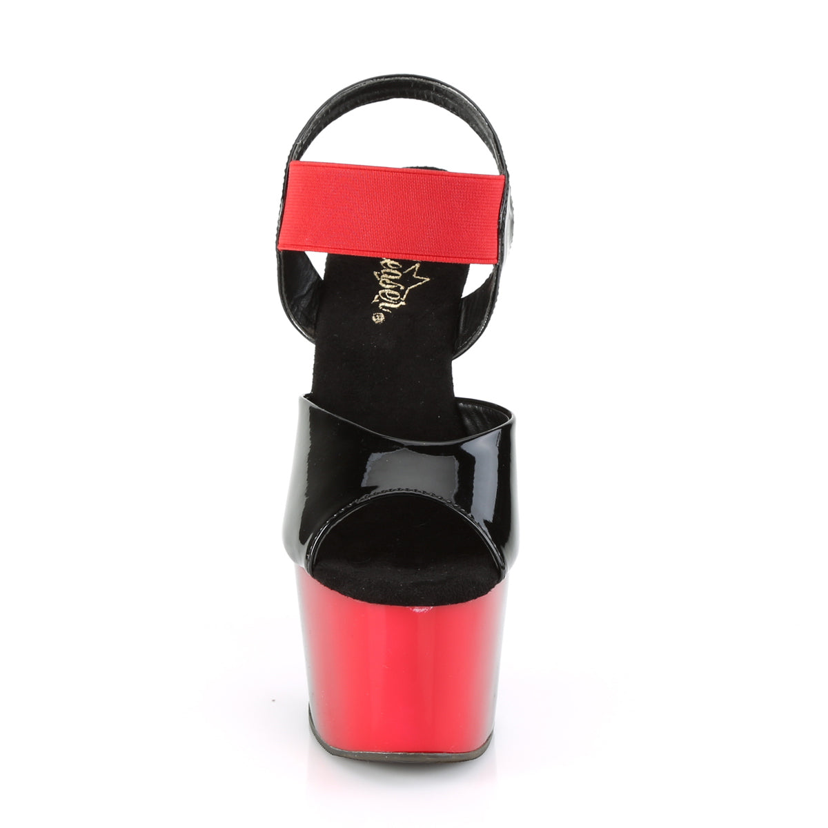 Pleaser Sandales pour femmes ADORE-714br BANDE ÉLASTIQUE PAT-ROUGE / RED-BLK