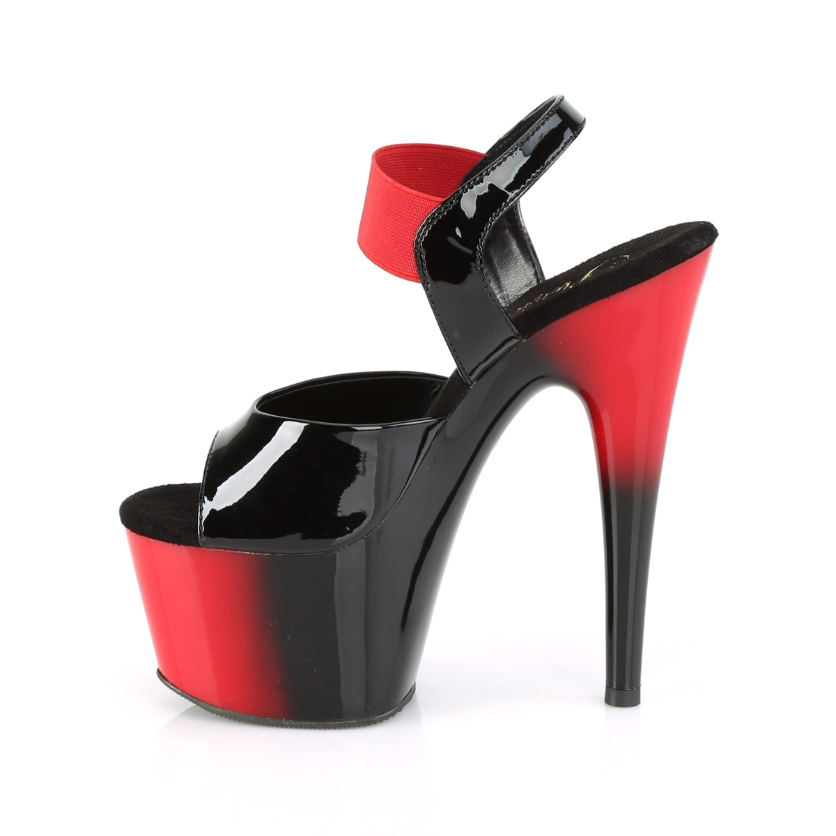 Pleaser Sandales pour femmes ADORE-714br BANDE ÉLASTIQUE PAT-ROUGE / RED-BLK