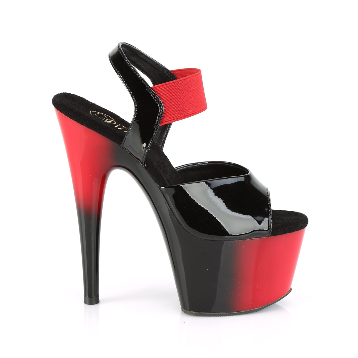 Pleaser Sandales pour femmes ADORE-714br BANDE ÉLASTIQUE PAT-ROUGE / RED-BLK