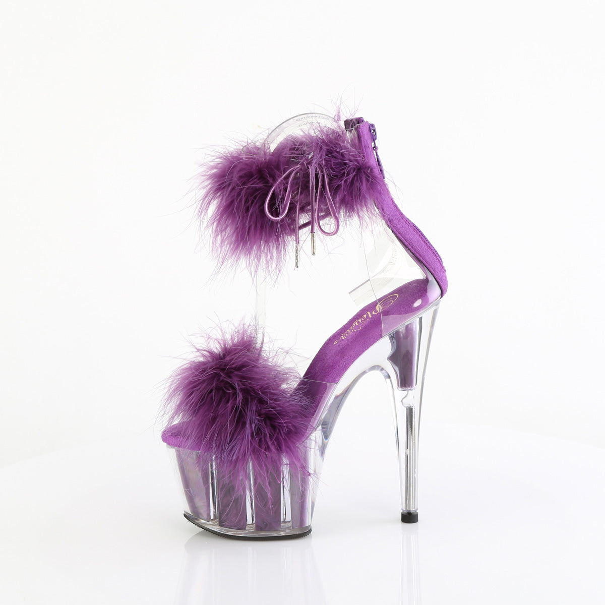 Pleaser Women's Platform Shoes ADORE-724F Clr-Purple Fur/M