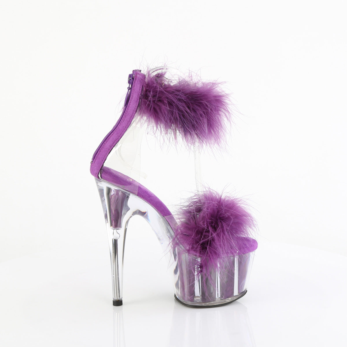 Pleaser Women's Platform Shoes ADORE-724F Clr-Purple Fur/M