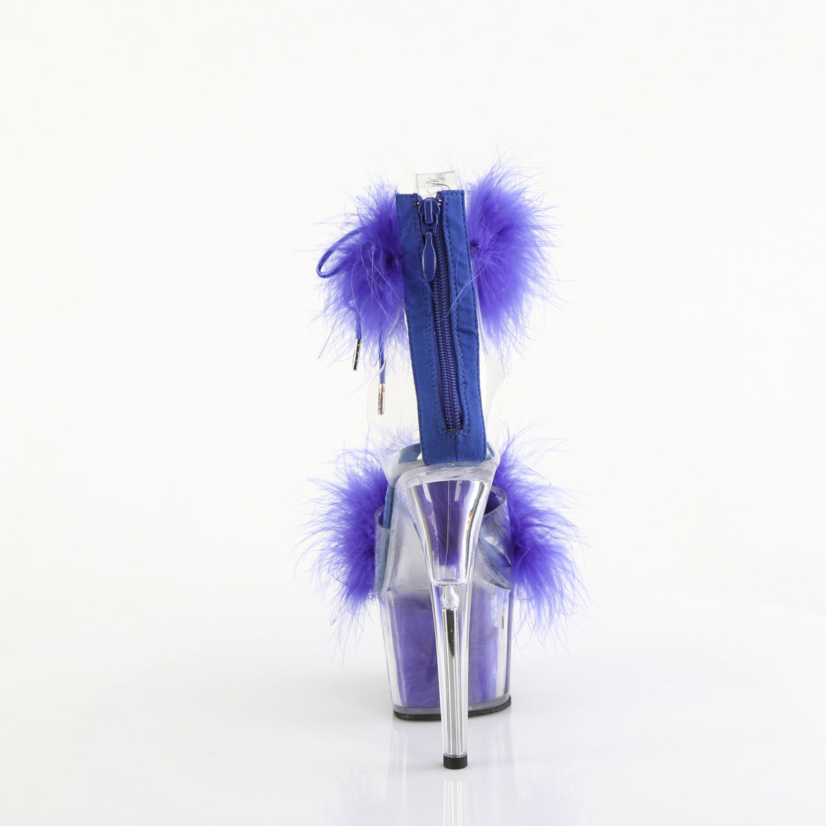 Pleaser Women's Platform Shoes ADORE-724F Clr-Royal Blue Fur/M