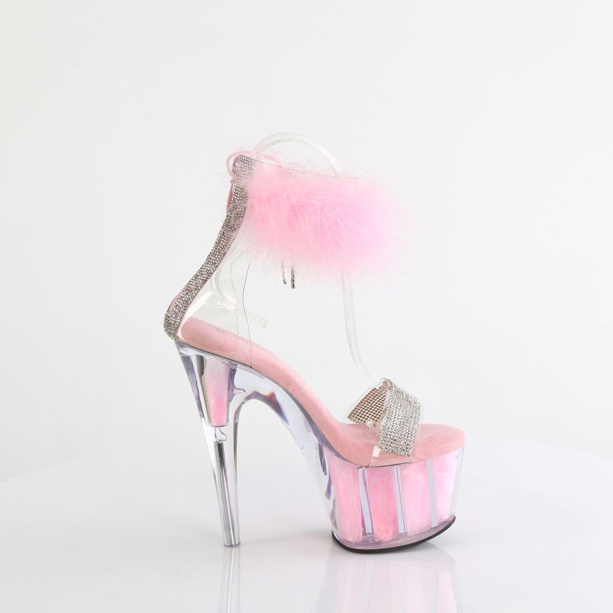 Pleaser ADORE-727F Clr-B. Pink Fur/M