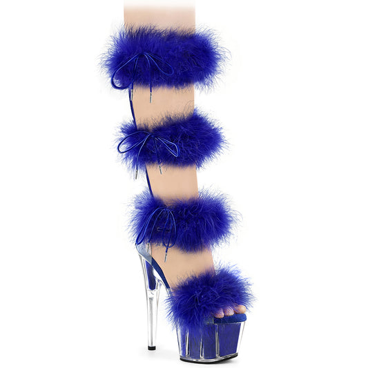Pleaser   ADORE-728f Clr-Royal Blue Fur / M