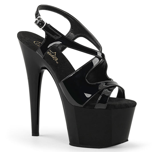 Pleaser Sandales pour femmes ADORE-730 Blk Pat / Blk