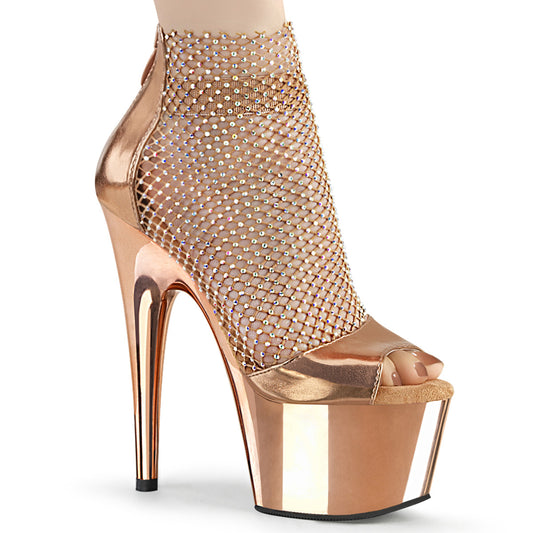 Pleaser Sandales pour femmes ADORE-765rm R.Gold Métallique PU-RS Mesh / R.Gold Chrome