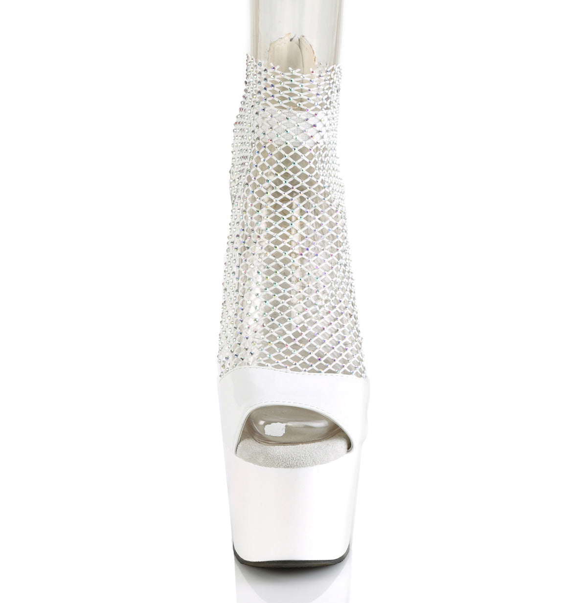 Pleaser Sandales pour femmes ADORE-765rm wht pa-rs maillage / wht