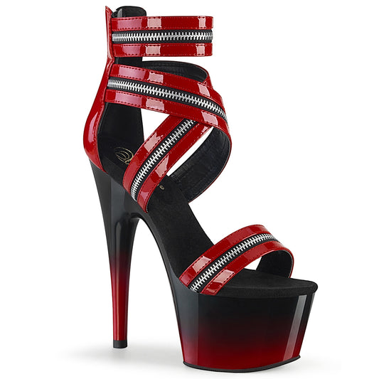 Pleaser Sandales pour femmes ADORE-766 PAT / BLK-ROUGE