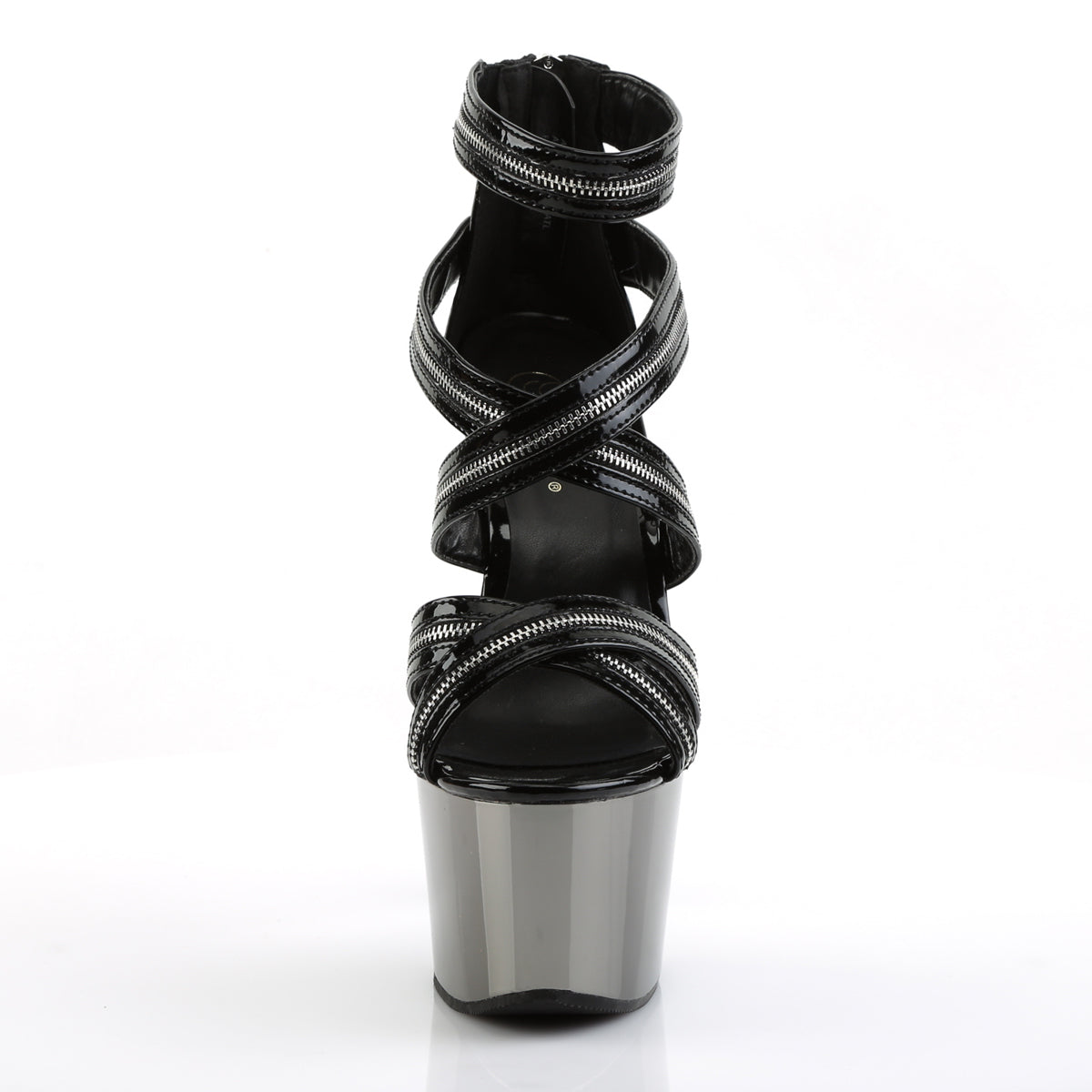 Pleaser Sandales pour femmes ADORE-767 blk / en étain chrome