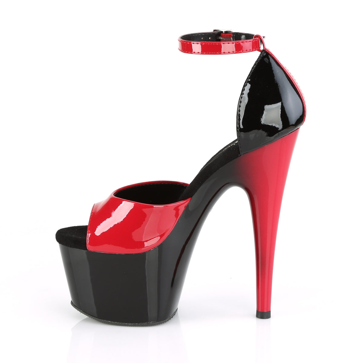 Pleaser Sandales pour femmes ADORE-789 Red-Blk Pat / Blk-Rouge