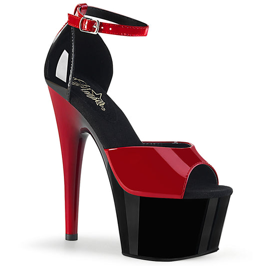 Pleaser Sandales pour femmes ADORE-789 Red-Blk Pat / Blk-Rouge
