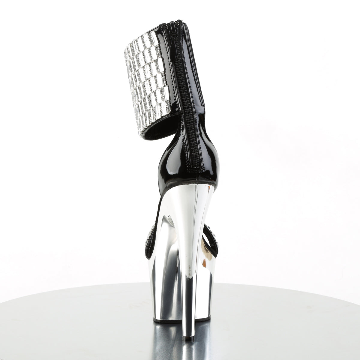 Pleaser Sandales pour femmes ADORE-789rs blk / slv chrome