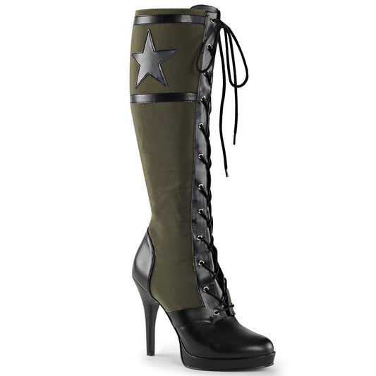 Funtasma Bottes pour femmes ARENA-2022 Blk PU-Army Toile verte