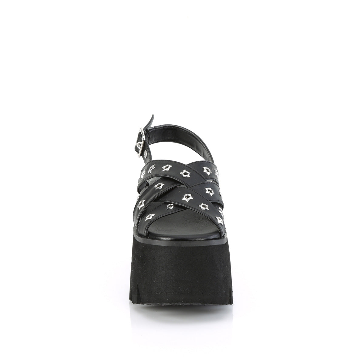 DemoniaCult Sandals ASHES-12 Blk Vegan Leather